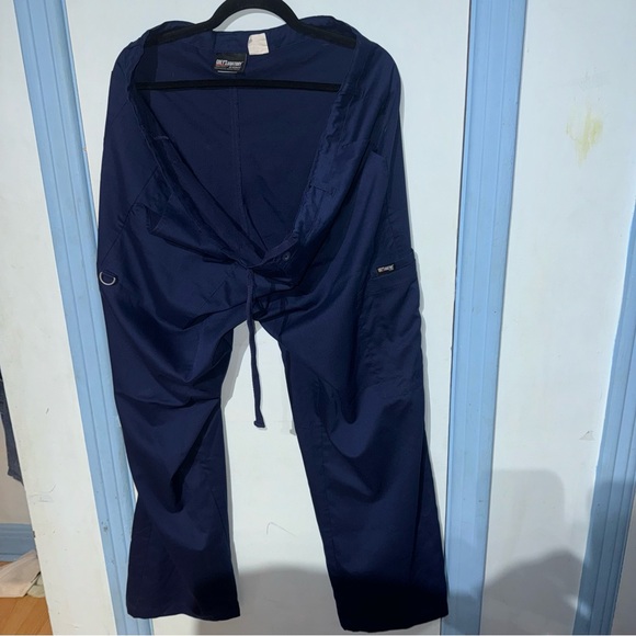 Grey's Anatomy Men Multiple Pockets Zip Fly Medical Scrub Pants- Navy - Picture 3 of 6